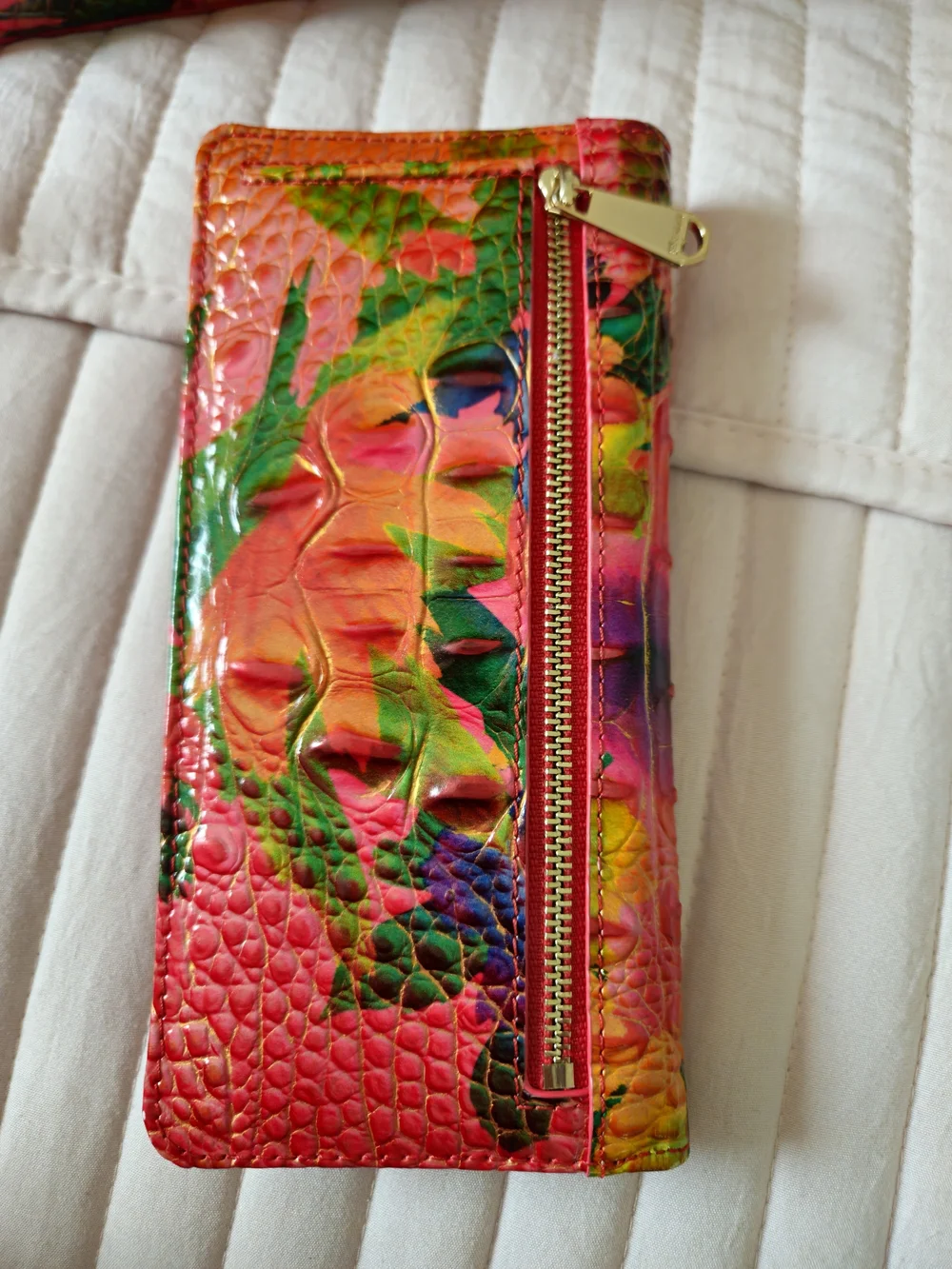 Brahmin Orange Duxbury Honolulu Tote with Matching Ady Wallet